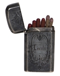 Abraham Lincoln Owned & Used Monogrammed Match Safe with Original Matches (John Lattimer Collection)