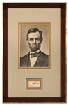 Abraham Lincoln Signed Cut as President (JSA)