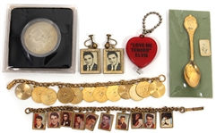 Elvis Presley Vintage Promotional Jewelry and Gold Spoon