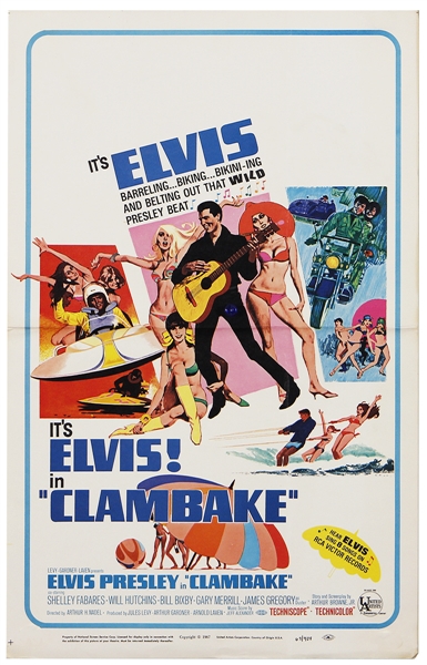 Elvis Presley "Clambake" Vintage Original Movie Poster