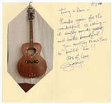 George Harrison Signed Handwritten January 7, 1986 Card to British Luthier, Tony Zemaitis (REAL)