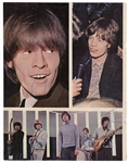 The Rolling Stones Brian Jones, Mick Jagger and Keith Richards Signed Magazine Picture Page (REAL)
