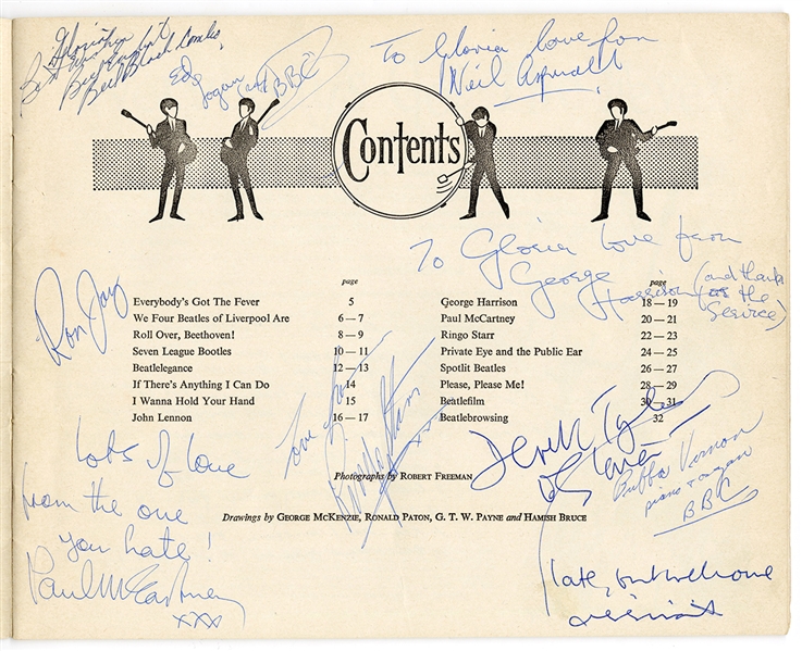 Beatles Historic 1964 US Tour Signed & Inscribed "Beatles Quiz Book" with Additional Tour Member Signatures (Caiazzo)
