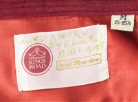 Elvis Presley Owned & Worn Red Corduroy Pullover with Suede Laces Photo-Matched 