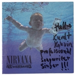 Kurt Cobain Signed Nirvana "Nevermind" CD with Incredible Handwritten Message "Kurdt Cobain Professional Songwriter Singer" (REAL) CD Insert with Inscription (REAL)