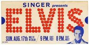 Elvis Presley Original August 17 NBC TV Special Ticket
