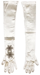 Marilyn Monroe Owned & Worn Stunning Beaded White Satin Opera Gloves