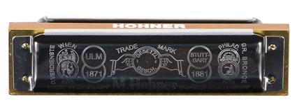 Bob Dylan Stage Used and Signed Hohner Harmonica With Original Box (Jeff Rosen & REAL)