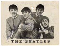 The Beatles Band Signed Fan Club Photograph Signed During Ed Sullivan First Show Performance! (John Lennon Signature Authentic) Caiazzo