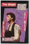 Paul McCartney Signed & Inscribed "Tug of War" Postcard (PSA)