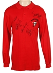 Van Halen Band Signed Red "Schmooze" Long-Sleeved Shirt