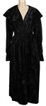 Stevie Nicks Owned & Worn Black Crushed Velvet Robe with Tie