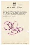 Phil Spector Typed Signed Letter