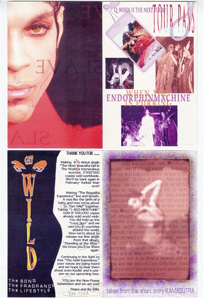 Prince Handwritten Unreleased NPG “Newsletter” - 4 Pages Double Sided with Incredible Edits (REAL)