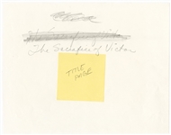 Prince Handwritten “The Sacrifice of Victor” Title Page (REAL)
