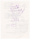 Prince Handwritten Working Set List for Wedding Reception 1996 (REAL)