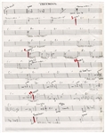 Prince Personal Studio “Pheromone” Lyric Sheet with Handwritten Annotations and Lyrics (REAL)