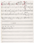 Prince Personal Studio “Pheromone” Lyric Sheet with Handwritten Annotations and Lyrics (REAL)
