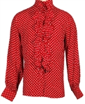 The Beatles Ringo Starr’s Personally Owned Red and White Polka-Dot Ruffled Shirt Identical to the One He Wore On The “Let It Be” Album Cover