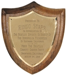 Ringo Starr Personally Owned Plaque Presented to Ringo in Brentwood, California, 24 August 1964 (Photo-Matched)