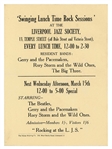 The Beatles 1961 Swinging Lunch Time Sessions Handbill Bob Wooler Collection