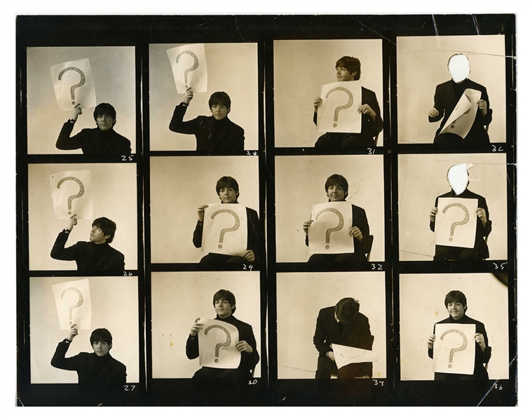 Paul McCartney 1966 Butcher Cover Outtake Robert Whittaker Contact Sheet