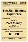 The Jimi Hendrix Experience 1967 Bath Pavilion Handbill