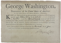 George Washington Signed Presidential Appointment for Declaration of Independence Signer William Ellery (Beckett)  