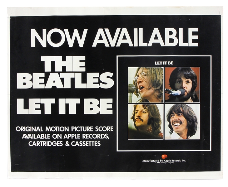 The Beatles “Let It Be” Movie Extremely Rare Original "Now Available" 1970 Promo Poster
