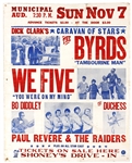 Paul Revere & The Raiders/Bo Diddley Dick Clark Caravan of Stars 1965 Concert poster