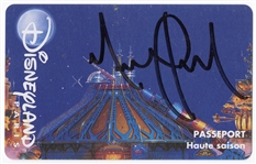 Michael Jackson Signed 1995 Disneyland Paris Season Passport