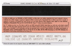 Michael Jackson Signed 1995 Disneyland Paris Season Passport