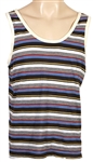 Bob Marley Owned & Worn Brown Multi-Colored Striped Sleeveless Tank Top