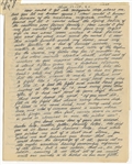 Woody Guthrie Handwritten and Signed 18 Page Three Times Signed Important Letter