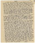 Woody Guthrie Handwritten and Signed 18 Page Three Times Signed Important Letter