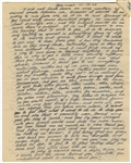 Woody Guthrie Handwritten and Signed 18 Page Three Times Signed Important Letter