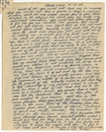 Woody Guthrie Handwritten and Signed 18 Page Three Times Signed Important Letter