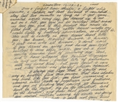 Woody Guthrie Handwritten and Signed 18 Page Three Times Signed Important Letter