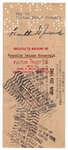 Jewish Foundation Buys Franklin D. Roosevelt’s Home in Manhattan for Hunter College Signed Check by FDR! (JSA)
