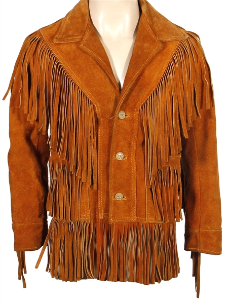 Jim Morrison Stage Worn and Owned Brown Suede Fringe Jacket
