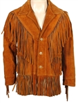 Jim Morrison Stage Worn and Owned Brown Suede Fringe Jacket