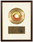 The Beatles “I Feel Fine” Original RIAA White Matte 45 Gold Record Award Presented to The Beatles