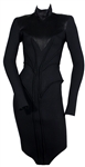 Lady Gaga 2011 Grammys Nominations Concert Worn Custom Black Neoprene Dress (Photo-Matched)