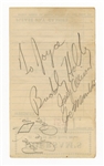 Buddy Holly, Jerry Allison, and Joe Mauldin Signed & Inscribed Restaurant Receipt (REAL)