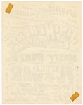 Jimi Hendrix Experience 1967 Washington D.C. Concert Handbill