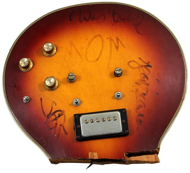 The Plasmatics Wendy O. Williams Chainsawed Guitar Also Signed by the Band