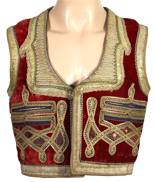 Jimi Hendrix Owned & Worn Red Velvet Vest (Al Hendrix LOA)