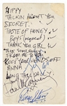 A Beatles McCartney & Harrison Handwritten Concert Set List, Additionally Autographed By The Beatles of Spring 1963 (Caiazzo & JSA)