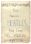The Beatles Incredibly Rare December 1960 Casbah Club Concert Poster