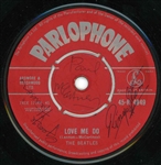 Paul McCartney, George Harrison And Ringo Starr 1963 Autographed “Love Me Do” Record